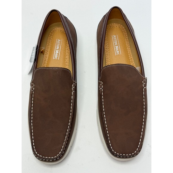 Aston Marc Men's Crosby Slip-On Shoe Loafer Brown Size 12M NWT/BOX - Picture 2 of 11